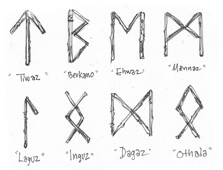 Иса руна как правильно рисовать